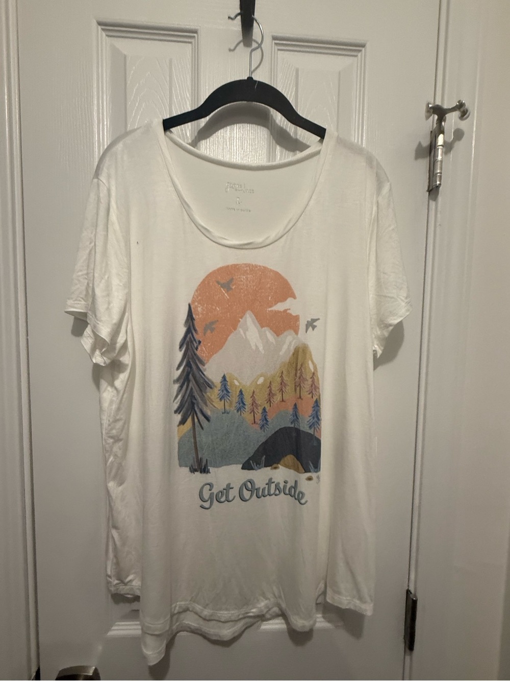 Grace & Lace Get Outside Graphic Perfect Tee - NWT Large